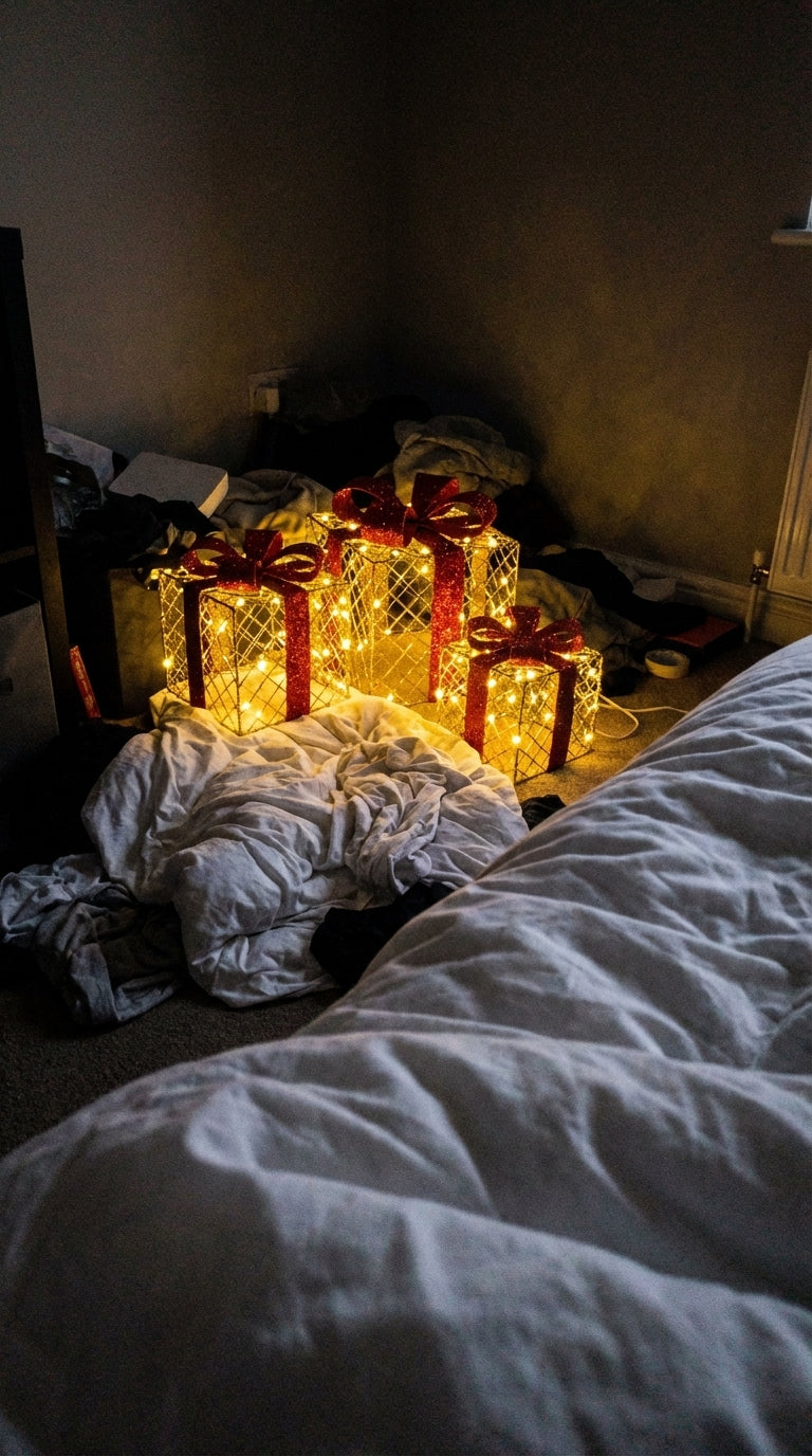 Set of 3 Christmas Gift Boxes – Decorative Nesting Holiday Present Boxes for Festive Gifting & Home Décor